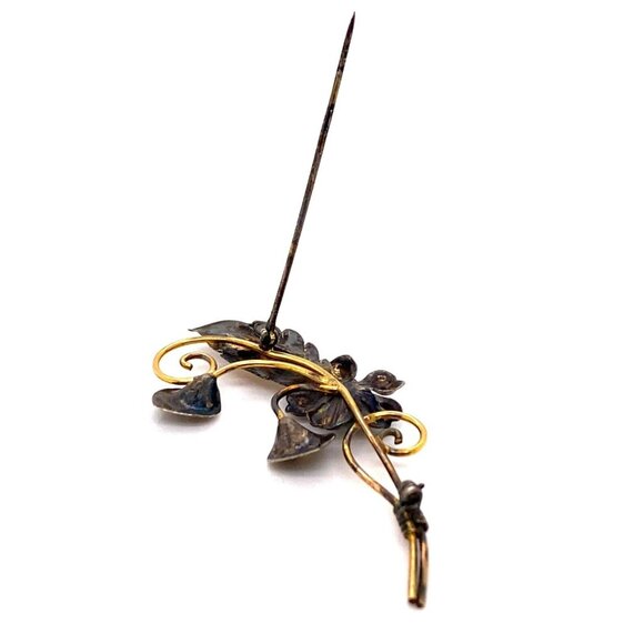 VTG Van Dell Sterling Silver, 1/20th 12K Gold Fill‎ & Rhinestone Brooch! 37 - Picture 3 of 5